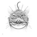 scandinavian surrealist tattoo design idea