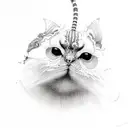 scandinavian surrealist tattoo design idea