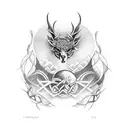 celtic forest surrealist tattoo design idea