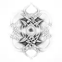 celtic forest surrealist tattoo design idea