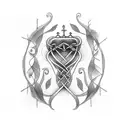 celtic forest surrealist tattoo design idea