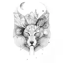 forest surrealist tattoo design idea