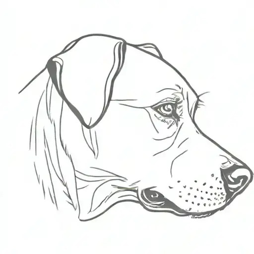 labrador dog head tattoo design idea