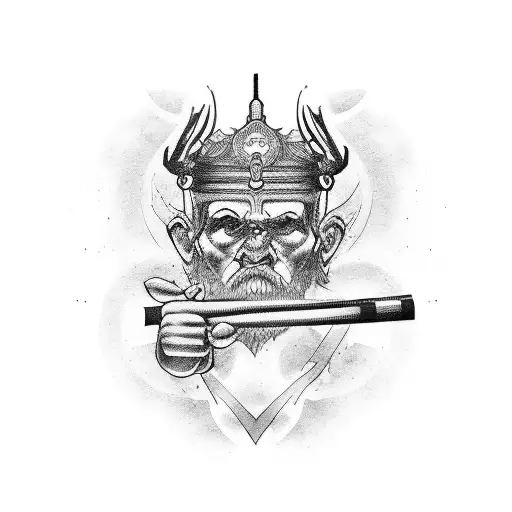stoicism and martial arts tattoo design idea