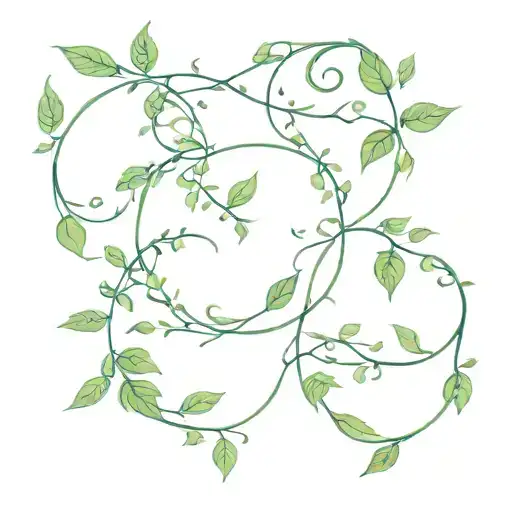 Oroboros made of ivy vines  tattoo design idea