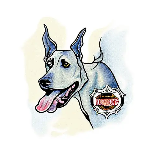 doberman tattoo design idea