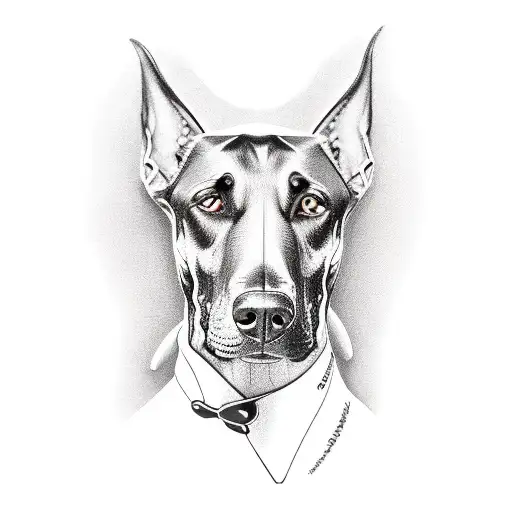 doberman tattoo design idea