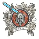 light saber tattoo design idea