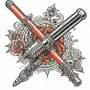 light saber tattoo design idea