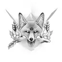 a masculine tattoo that is symmetrical around my elbow that incorporates hellabores, foxgloves and lupin flowers tattoo design idea