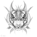 dragon and tiger tattoo design idea