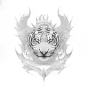 dragon and tiger tattoo design idea