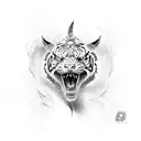 dragon and tiger tattoo design idea