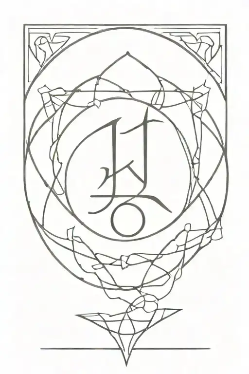 Ikigai symbol tattoo design idea