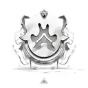 paw print and horseshoe tattoo design idea