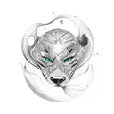 paw print and horseshoe tattoo design idea