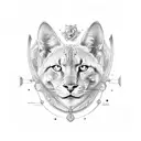 paw print and horseshoe tattoo design idea