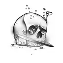 melting ice cube tattoo design idea