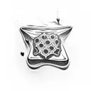 melting ice cube tattoo design idea