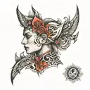 neck tattoo with red ink tattoo tattoo design idea