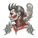 neck tattoo with red ink tattoo tattoo design idea