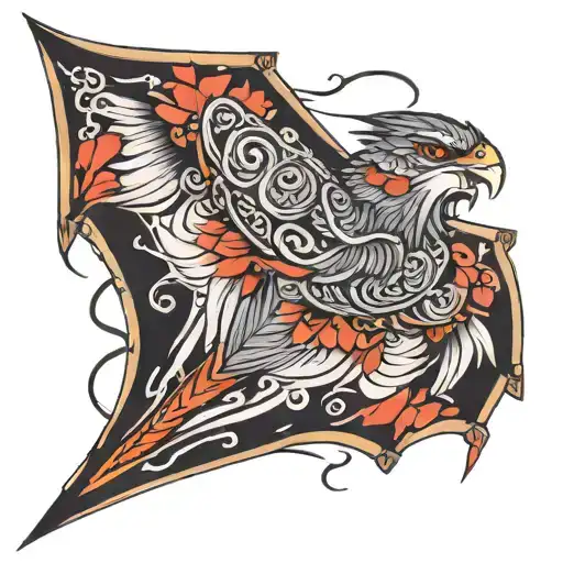 kite tattoo design idea