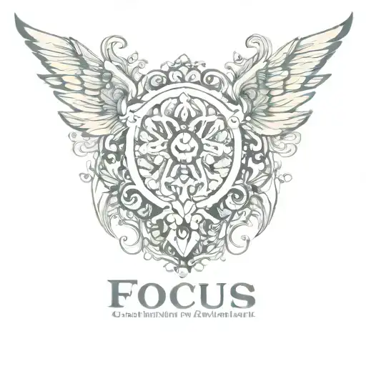 focus commitment andsheer will  tattoo design idea