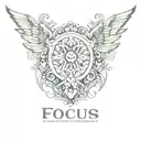 focus commitment andsheer will  tattoo design idea