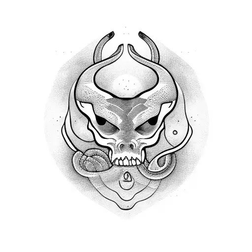 boa constrictor with background  tattoo design idea