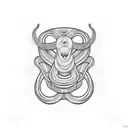 boa constrictor with background  tattoo design idea