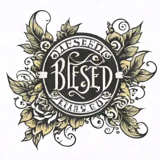 forearm tattoo that says blessed tattoo design idea