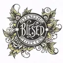 forearm tattoo that says blessed tattoo design idea