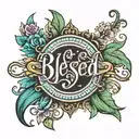 forearm tattoo that says blessed tattoo design idea