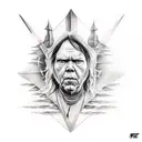 neil young crazy horse logo combined with weston boucher tattoo by Carlos Torres tattoo design idea