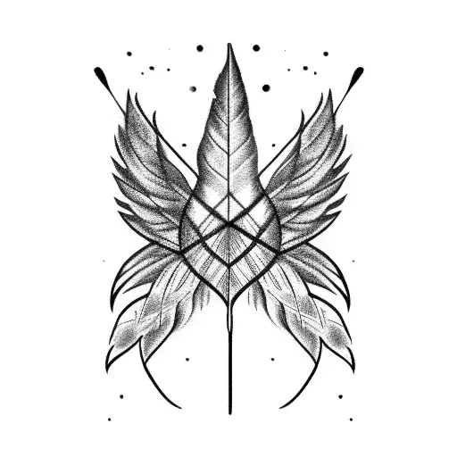 3 feathers tattoo design idea