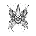 3 feathers tattoo design idea