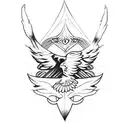 3 eagle feathers tattoo design idea