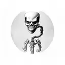 grim reaper in mirror tattoo design idea