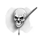 grim reaper in mirror tattoo design idea