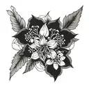 combine simple and easy with a few wild flowers and something meaningful  tattoo design idea