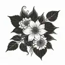 combine simple and easy with a few wild flowers and something meaningful  tattoo design idea