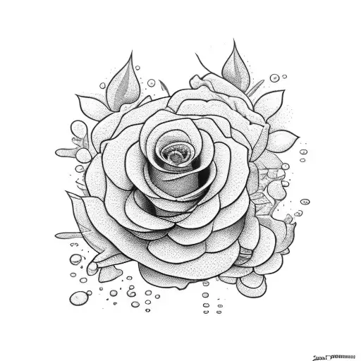 There's water in the flowers, let's grow tattoo design idea