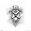 usmc skull tattoo design idea