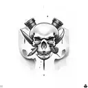 usmc skull tattoo design idea