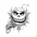 nightmare before christmas tattoo design idea