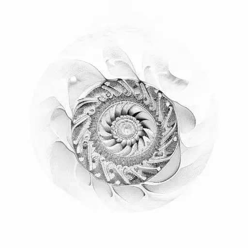 fibonacci spiral smt tattoo design idea