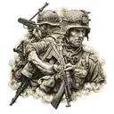 Infantry, Heaven and hell tattoo design idea