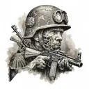 Infantry, Heaven and hell tattoo design idea