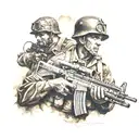 Infantry, Heaven and hell tattoo design idea