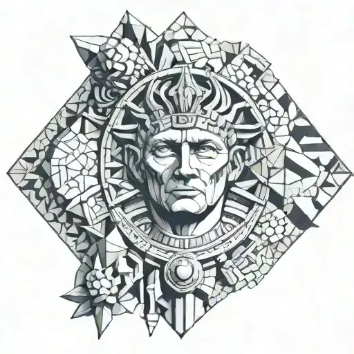 caesar history tattoo design idea